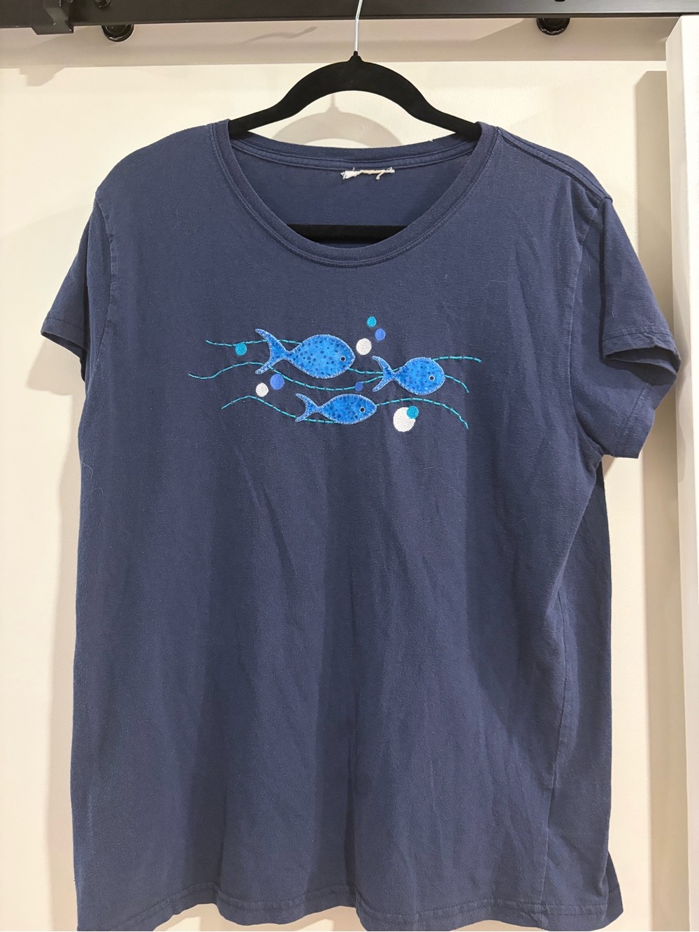 Blue Fish Graphic Pet Fish T-Shirt - Unbranded